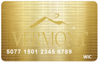 Vermont WIC card