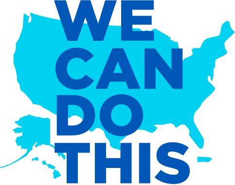 We Can Do This slogan over image of U.S.A.