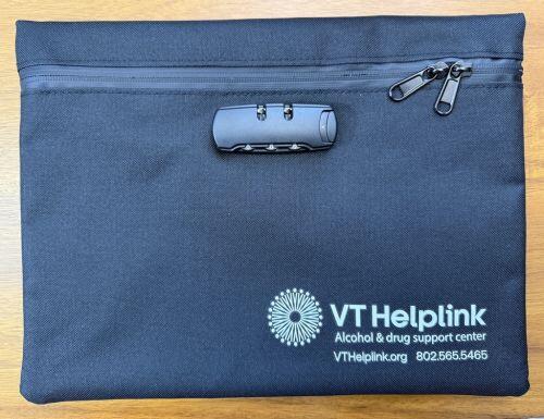 cannabis lock back with VT Helplink logo
