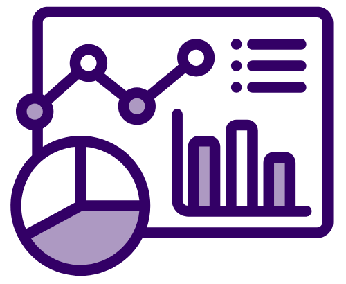 dashboard graphic - purple