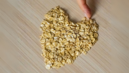 Oats in the shape of a heart