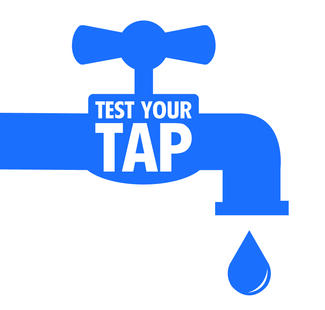 Faucet that says test your tap.
