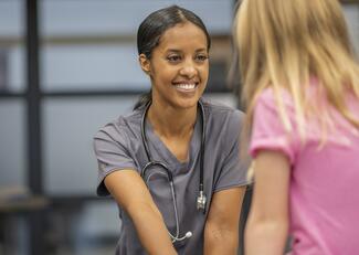 school nurse and child