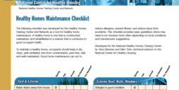 Healthy Homes Maintenance Checklist