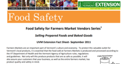 Food Safety: Selling Prepared Foods and Baked Goods